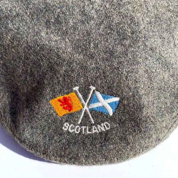 Vintage Glen Appin of Scotland Classic Gray Wool Newsboy Flat Cap Men’s XL - Picture 4 of 8